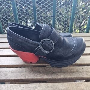 John Fluevog Mellow Jammin' Contrast Platform Shoes size 9